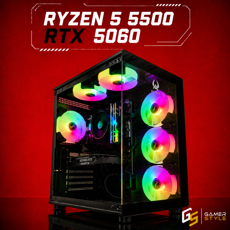 PC Gamer RYZEN 5 5500 + RTX 5060