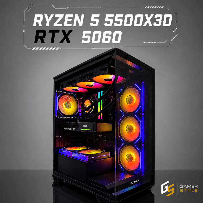 PC Gamer RYZEN 5 5500X3D + RTX 5060