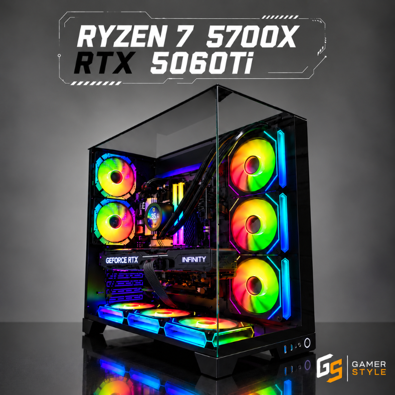 PC Gamer RYZEN 7 5700X + RTX 5060Ti